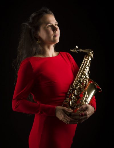 Maja Lisac Barroso Saxophone Red Dress
