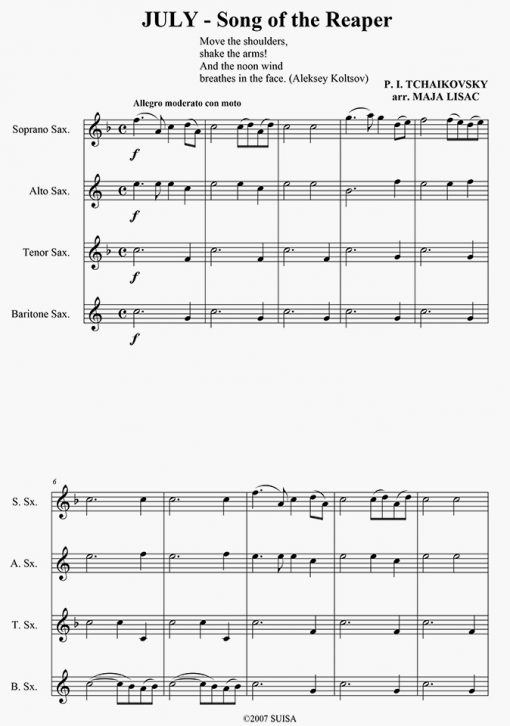 July Song of the Reaper Arrangement